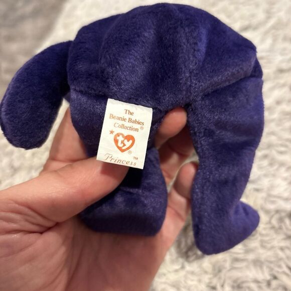 Ty Beanie Babies Collection Princess Bear in Deep Purple - Picture 3 of 5
